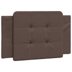 vidaXL Cadru de pat cu lumini LED, maro, 100x200 cm, piele ecologică