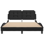vidaXL Cadru de pat cu lumini LED, negru, 120x200 cm, piele ecologică vidaXL Cadru de pat cu lumini LED, negru, 120x200 cm, piele ecologică
