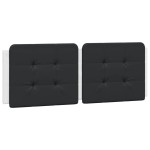 vidaXL Cadru de pat cu LED, alb și negru, 120x200 cm, piele ecologică vidaXL Cadru de pat cu LED, alb și negru, 120x200 cm, piele ecologică