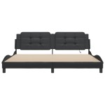 vidaXL Cadru de pat cu LED fără saltea, Zadar, negru, 200x200 cm