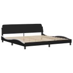 vidaXL Cadru de pat cu lumini LED negru/alb 200x200 cm piele ecologică vidaXL Cadru de pat cu lumini LED negru/alb 200x200 cm piele ecologică