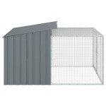 vidaXL Cușcă de câini cu țarc, antracit 153x194x110 cm oțel galvanizat vidaXL Cușcă de câini cu țarc, antracit 153x194x110 cm oțel galvanizat