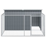 vidaXL Cușcă câine cu țarc antracit 197x194x110 cm oțel galvanizat vidaXL Cușcă câine cu țarc antracit 197x194x110 cm oțel galvanizat