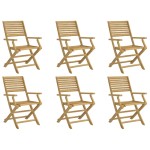 vidaXL Scaune grădină pliante 6 buc 54,5x61,5x86,5cm lemn masiv acacia vidaXL Scaune grădină pliante 6 buc 54,5x61,5x86,5cm lemn masiv acacia