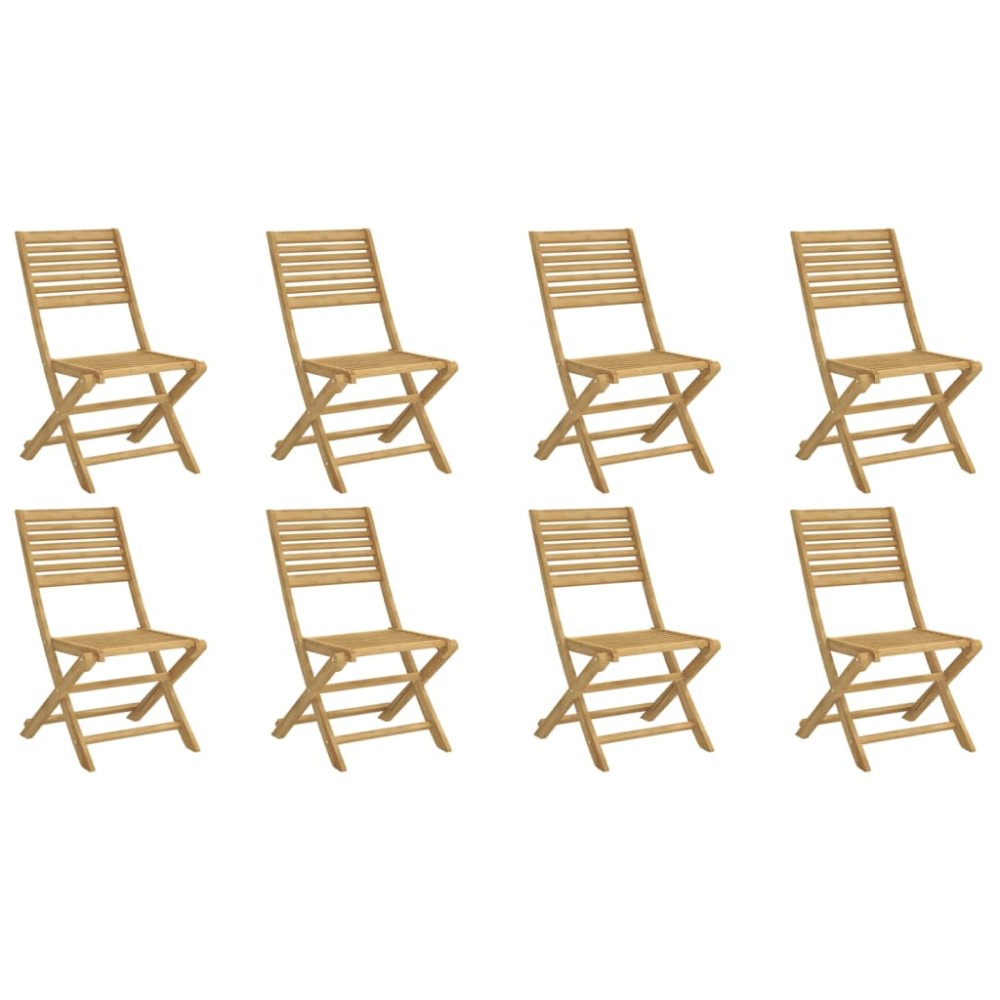vidaXL Scaune grădină pliante 8 buc. 48,5x61,5x87 cm lemn masiv acacia