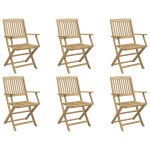 vidaXL Scaune grădină pliabile 6 buc. 54,5x58x90 cm lemn masiv acacia vidaXL Scaune grădină pliabile 6 buc. 54,5x58x90 cm lemn masiv acacia