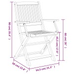 vidaXL Scaune grădină pliabile 8 buc. 54,5x58x90 cm lemn masiv acacia vidaXL Scaune grădină pliabile 8 buc. 54,5x58x90 cm lemn masiv acacia