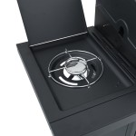 vidaXL Grătar pe gaz cu 5 arzătoare, negru, oțel vopsit electrostatic vidaXL Grătar pe gaz cu 5 arzătoare, negru, oțel vopsit electrostatic