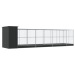 vidaXL Voliera de păsări cu extensie, argintiu, 830x203x216 cm, oțel vidaXL Voliera de păsări cu extensie, argintiu, 830x203x216 cm, oțel