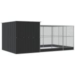 vidaXL Voliera de păsări cu extensie, argintiu, 497x303x216 cm, oțel vidaXL Voliera de păsări cu extensie, argintiu, 497x303x216 cm, oțel