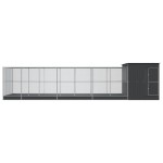 vidaXL Voliera de păsări cu extensie, argintiu, 911x303x216 cm, oțel
