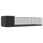 vidaXL Voliera de păsări cu extensie, argintiu, 911x303x216 cm, oțel