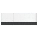 vidaXL Voliera de păsări cu extensie, argintiu, 626,5x107x212 cm, oțel