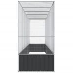 vidaXL Voliera de păsări cu extensie, argintiu, 626,5x107x212 cm, oțel