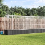 vidaXL Voliera păsări cu extensie, argintiu, 1042,5x107x212 cm, oțel vidaXL Voliera păsări cu extensie, argintiu, 1042,5x107x212 cm, oțel