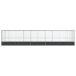 vidaXL Voliera păsări cu extensie, argintiu, 1042,5x107x212 cm, oțel vidaXL Voliera păsări cu extensie, argintiu, 1042,5x107x212 cm, oțel