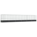 vidaXL Voliera păsări cu extensie, argintiu, 1250,5x107x212 cm, oțel vidaXL Voliera păsări cu extensie, argintiu, 1250,5x107x212 cm, oțel