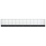 vidaXL Voliera păsări cu extensie, argintiu, 1250,5x107x212 cm, oțel vidaXL Voliera păsări cu extensie, argintiu, 1250,5x107x212 cm, oțel