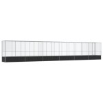 vidaXL Voliera păsări cu extensie, argintiu, 1250,5x107x212 cm, oțel vidaXL Voliera păsări cu extensie, argintiu, 1250,5x107x212 cm, oțel