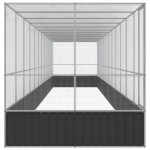 vidaXL Voliera de păsări cu extensie, argintiu, 1246x207x212 cm, oțel vidaXL Voliera de păsări cu extensie, argintiu, 1246x207x212 cm, oțel