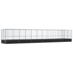 vidaXL Voliera de păsări cu extensie, argintiu, 1246x207x212 cm, oțel vidaXL Voliera de păsări cu extensie, argintiu, 1246x207x212 cm, oțel