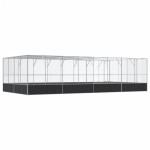 vidaXL Voliera de păsări cu extensie, argintiu, 832x414x212 cm, oțel vidaXL Voliera de păsări cu extensie, argintiu, 832x414x212 cm, oțel