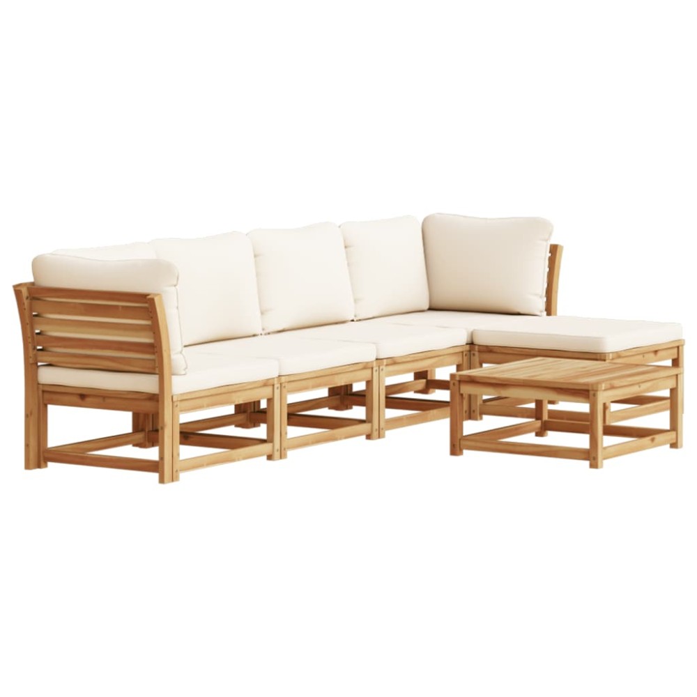 vidaXL Set mobilier grădină cu perne, 6 piese, lemn masiv acacia