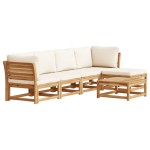 vidaXL Set mobilier grădină cu perne, 6 piese, lemn masiv acacia