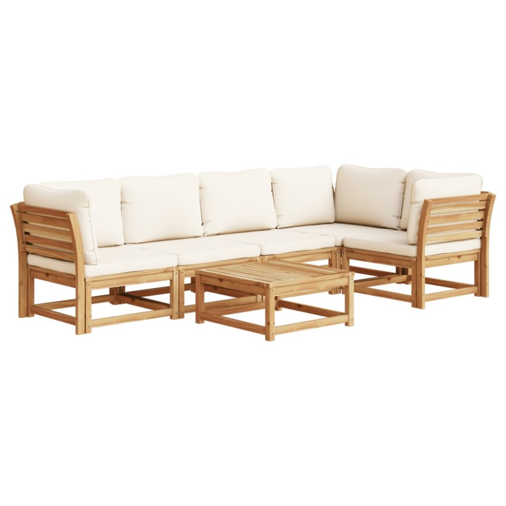 vidaXL Set mobilier grădină cu perne, 6 piese, lemn masiv acacia