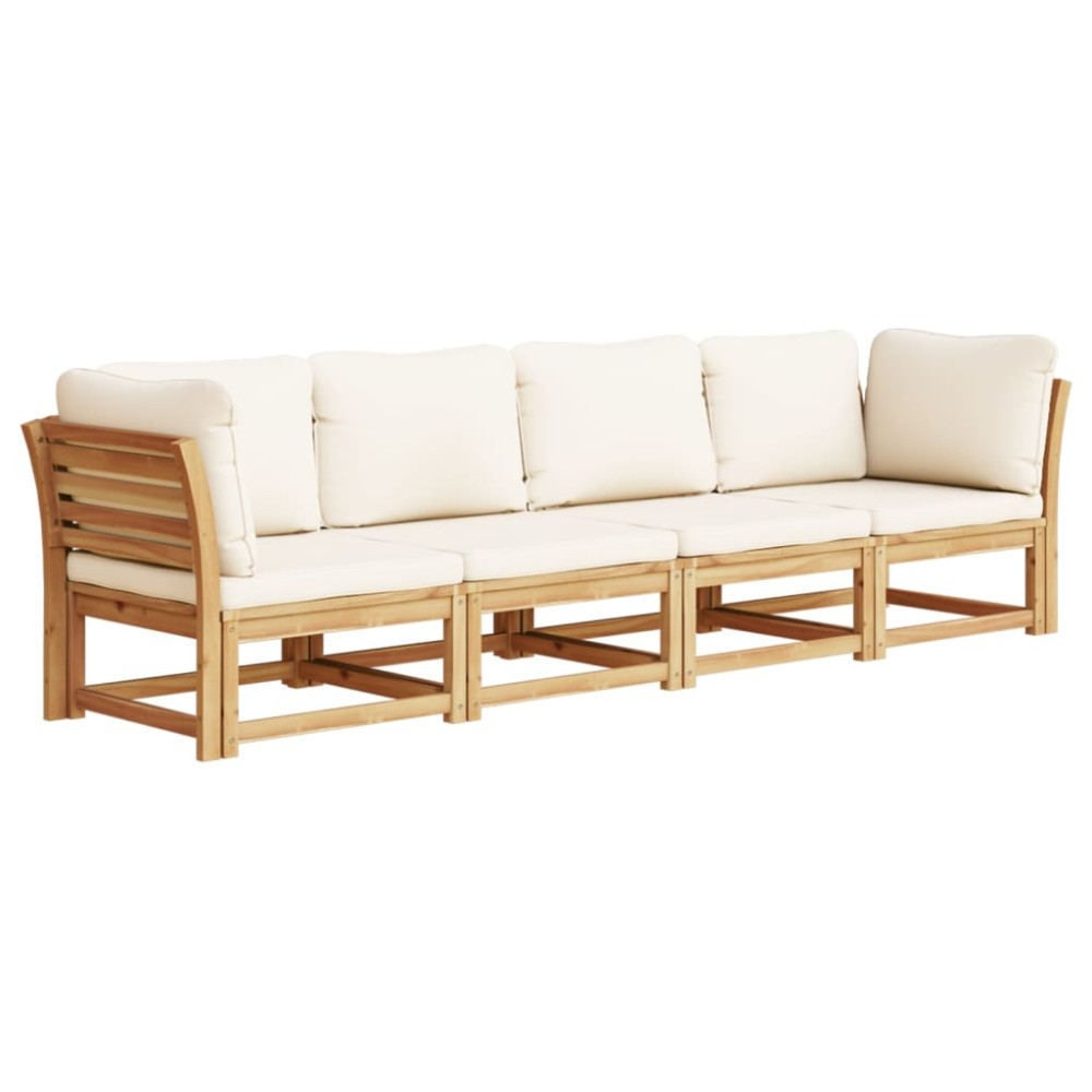 vidaXL Set mobilier de grădină cu perne, 4 piese, lemn masiv de acacia