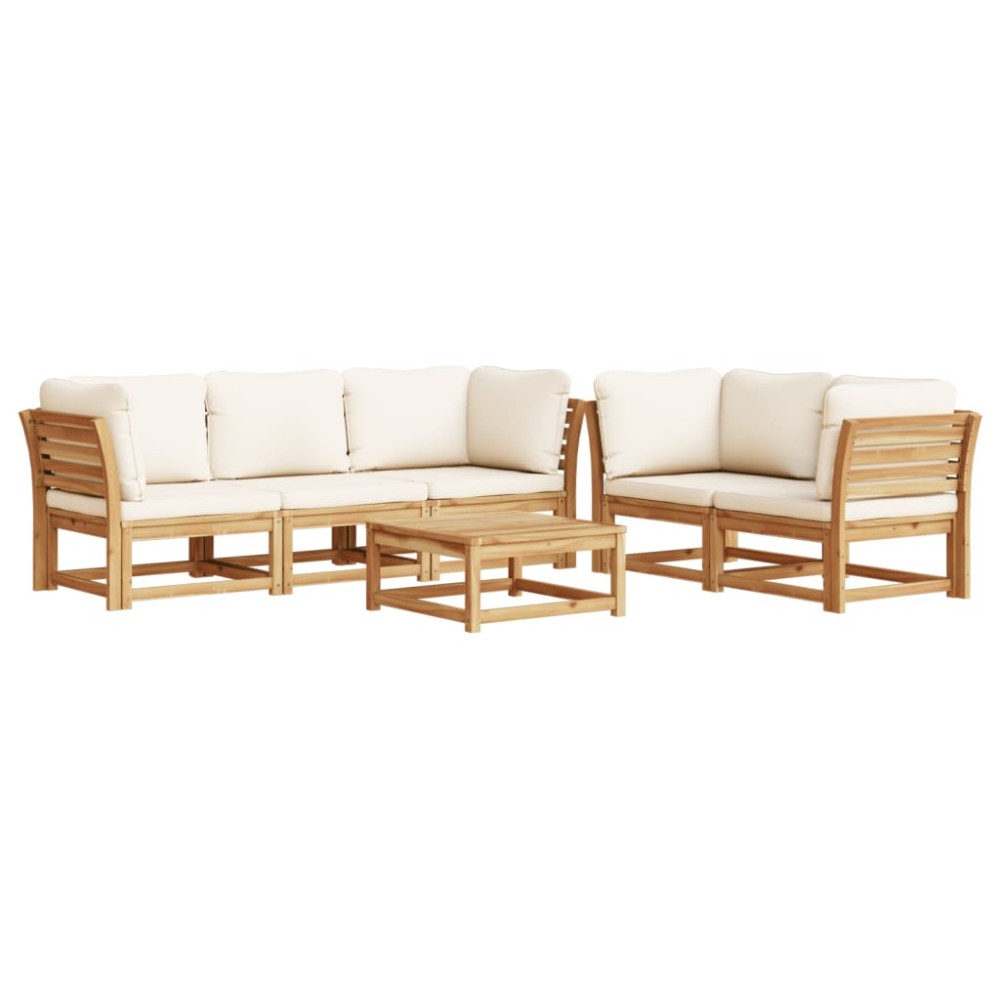 vidaXL Set mobilier grădină cu perne, 6 piese, lemn masiv acacia