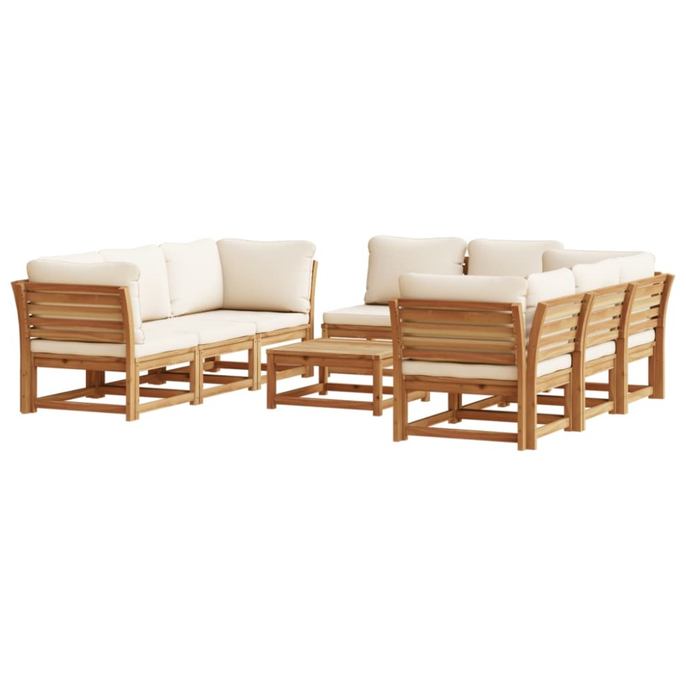 vidaXL Set mobilier grădină cu perne, 9 piese, lemn masiv acacia