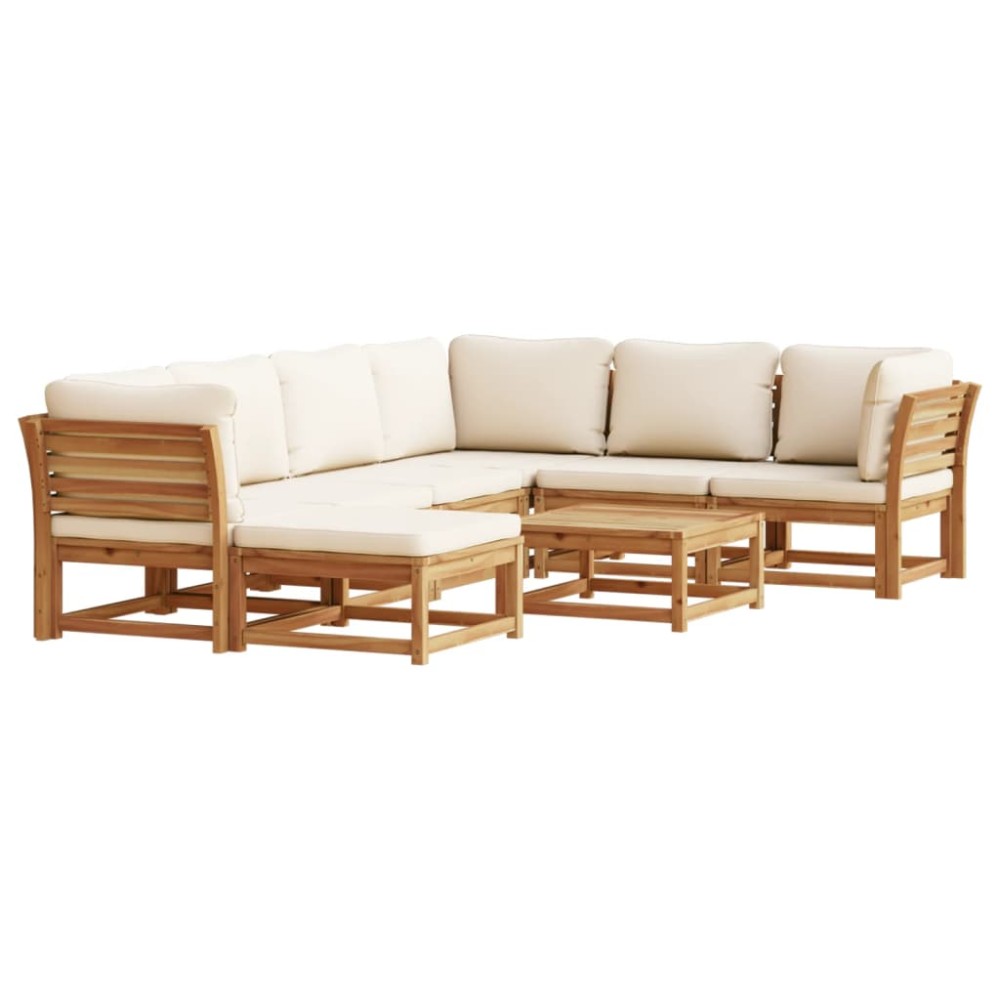 vidaXL Set mobilier grădină cu perne, 8 piese, lemn masiv acacia