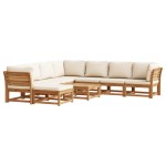 vidaXL Set mobilier grădină cu perne, 9 piese, lemn masiv acacia