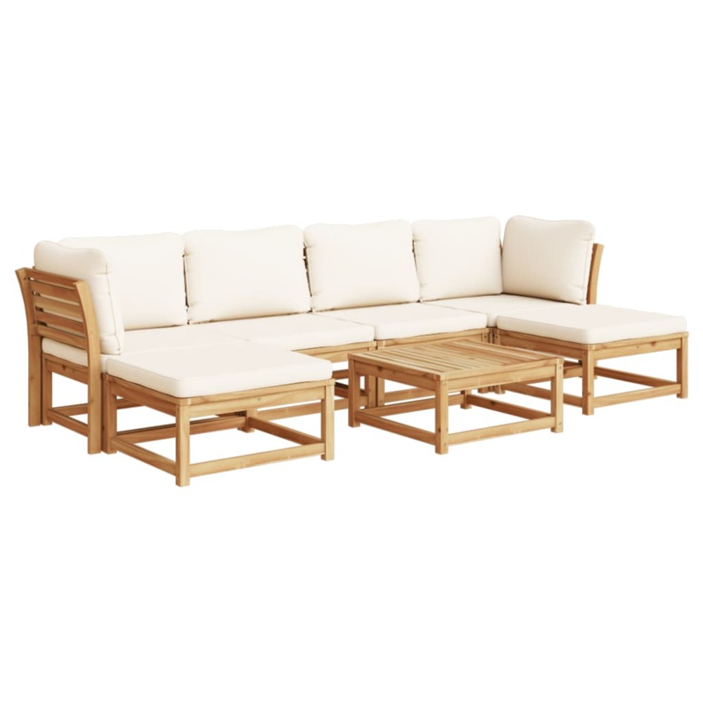 vidaXL Set mobilier grădină cu perne, 7 piese, lemn masiv acacia