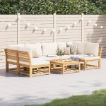 vidaXL Set mobilier grădină cu perne, 7 piese, lemn masiv acacia