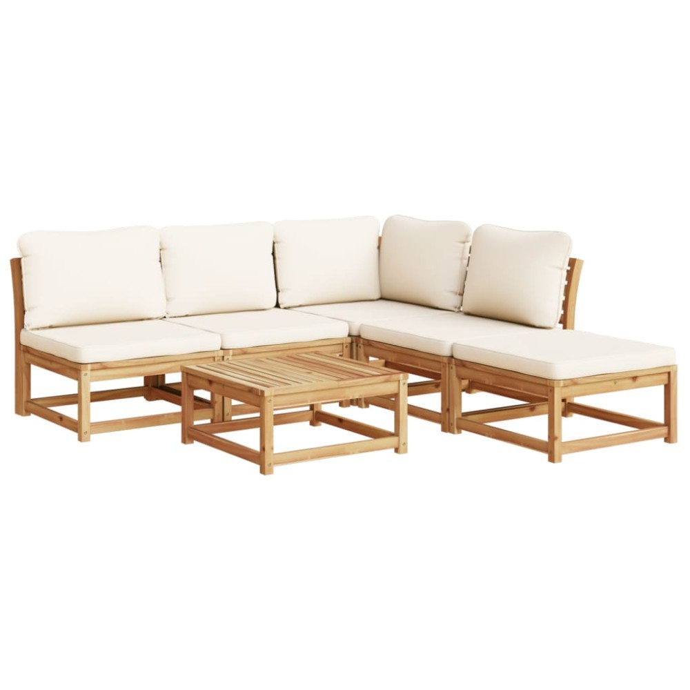 vidaXL Set mobilier grădină cu perne, 6 piese, lemn masiv acacia