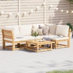 vidaXL Set mobilier de grădină cu perne, 5 buc., lemn masiv acacia vidaXL Set mobilier de grădină cu perne, 5 buc., lemn masiv acacia