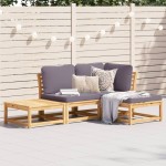 vidaXL Set mobilier de grădină cu perne, 4 piese, lemn masiv de acacia vidaXL Set mobilier de grădină cu perne, 4 piese, lemn masiv de acacia