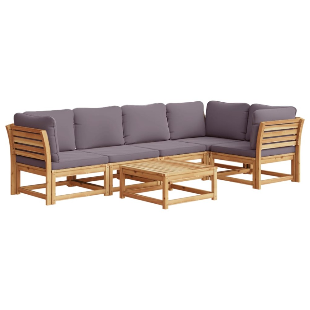 vidaXL Set mobilier grădină cu perne, 6 piese, lemn masiv acacia