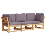 vidaXL Set mobilier de grădină cu perne, 3 piese, lemn masiv acacia vidaXL Set mobilier de grădină cu perne, 3 piese, lemn masiv acacia