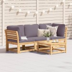 vidaXL Set mobilier de grădină cu perne, 3 piese, lemn masiv acacia vidaXL Set mobilier de grădină cu perne, 3 piese, lemn masiv acacia