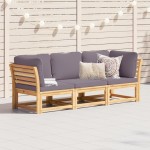 vidaXL Set mobilier de grădină cu perne, 3 piese, lemn masiv acacia vidaXL Set mobilier de grădină cu perne, 3 piese, lemn masiv acacia