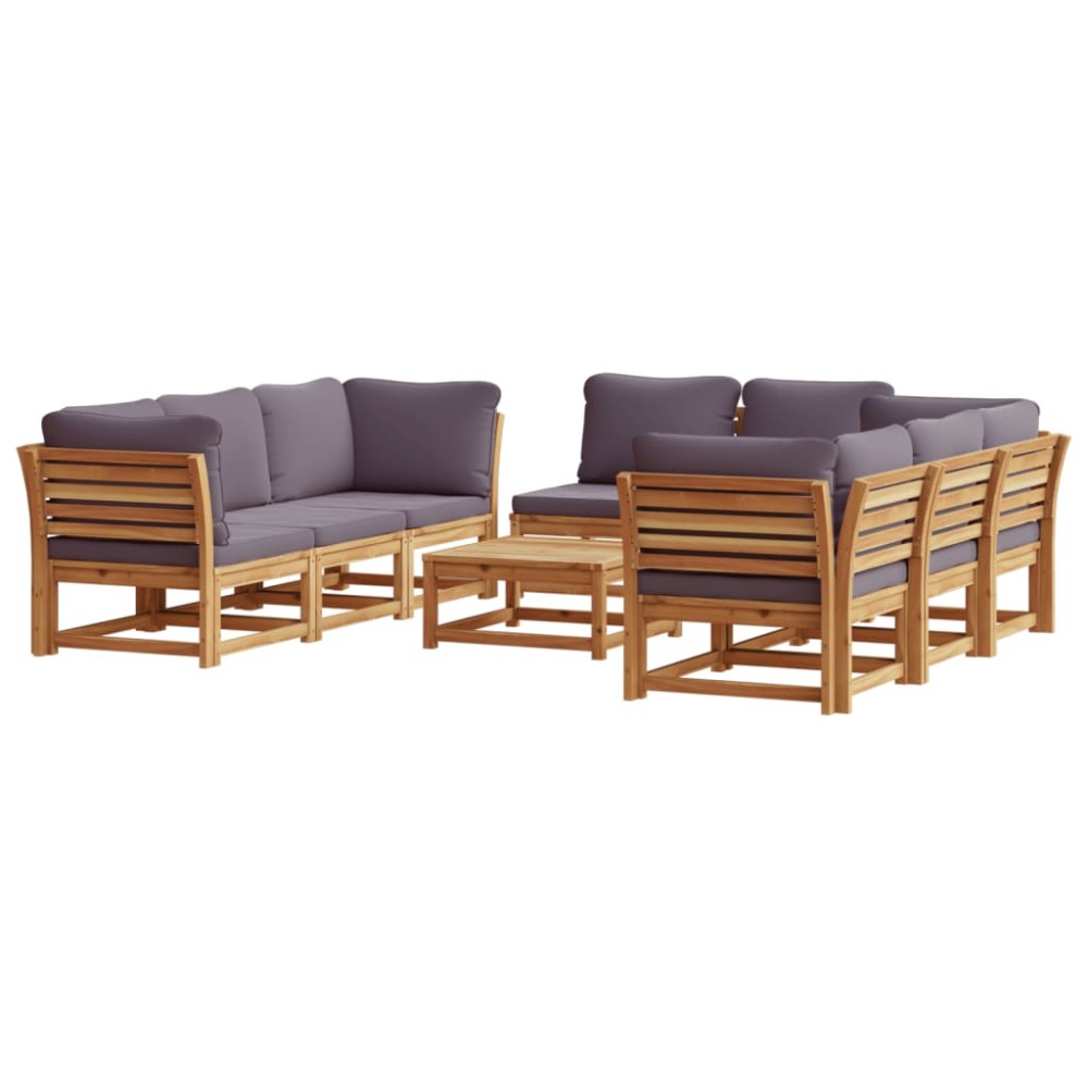 vidaXL Set mobilier grădină cu perne, 9 piese, lemn masiv acacia