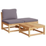 vidaXL Set mobilier grădină cu perne, 7 piese, lemn masiv acacia