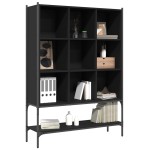 vidaXL Bibliotecă, negru, 102x30x141,5 cm, lemn prelucrat vidaXL Bibliotecă, negru, 102x30x141,5 cm, lemn prelucrat
