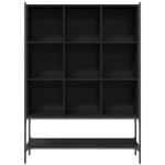 vidaXL Bibliotecă, negru, 102x30x141,5 cm, lemn prelucrat vidaXL Bibliotecă, negru, 102x30x141,5 cm, lemn prelucrat
