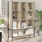 vidaXL Bibliotecă, stejar sonoma, 102x30x141,5 cm, lemn prelucrat vidaXL Bibliotecă, stejar sonoma, 102x30x141,5 cm, lemn prelucrat