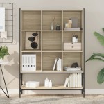 vidaXL Bibliotecă, stejar sonoma, 102x30x141,5 cm, lemn prelucrat vidaXL Bibliotecă, stejar sonoma, 102x30x141,5 cm, lemn prelucrat