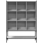 vidaXL Bibliotecă, gri sonoma, 102x30x141,5 cm, lemn prelucrat vidaXL Bibliotecă, gri sonoma, 102x30x141,5 cm, lemn prelucrat